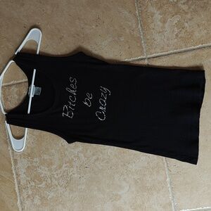 Be crazy black tank top size medium